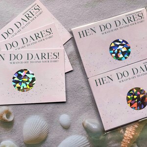 Hen Do Party Dares | Scratch Off Party Favours | Scratch Cards | Wedding | Bridesmaid | Bachelorette | Hen Party | Bride | Games | Tropical