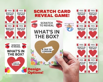 Deal or No Deal Style Scratch Card Game | Personalised | Surprise Present | Anniversary | 50th | 60th | 70th | Birthday | Mother's Day