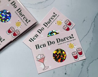 Hen Do Party Dares | Scratch Off Party Favours | Scratch Cards | Wedding | Bridesmaid | Bachelorette | Hen Party | Bride | Games | Tropical