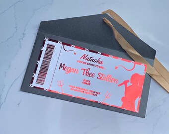 Megan Thee Stallion Shiny Foil Print Concert Ticket | Rap | Rapper | Hip Hop  | Unofficial | Show | Music | Boyfriend | Girlfriend | Sister