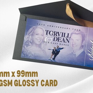 Personalised Torvill & Dean 50th Anniversary Tour Ticket Our Last Dance Celebration Printed Ticket Dancing on Ice Mother's Day Mum image 3