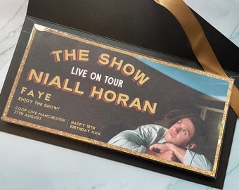 Niall Horan | Printed Ticket | Personalised | Music | Concert | Tour | One Direction | Birthday | Valentine's Day | Sister | Mum | Daughter