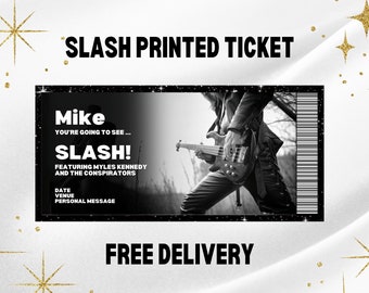 Slash Printed Ticket | Myles Kennedy | Concert | Guns'n'Roses | Rock Music | Show | Valentine's Day | Gift | Boyfriend | Metal | Husband