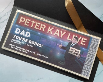 Peter Kay "Better Late Than Never" Tour | Comedy | Show | Valentine's Day | Birthday | Printed Ticket | Personalised | Funny | Gift