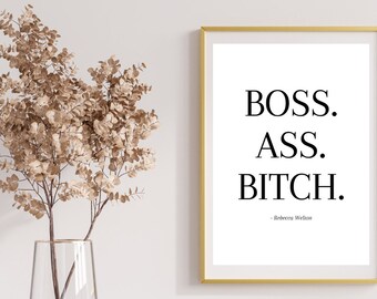 Ted Lasso Inspired Print | Girl Boss | Best Friend | Girlfriend | Rebecca Welton | Office | Hannah Waddingham