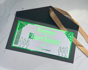 Riverdance Foil Printed Concert Ticket | Irish Dancing | Unofficial | Show | Music | Father's Day | Ireland | Tour
