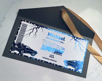 Back to the Future The Musical Foil Print Concert Ticket | Theatre| Unofficial | Show | Music | Father's Day | Musical | Birthday