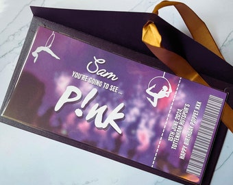 Pink Summer Carnival 2024 Tour | Printed Ticket | P!nk | Concert | Show | Personalised  | Gift | Mum | Sister | Birthday | Valentine's Day