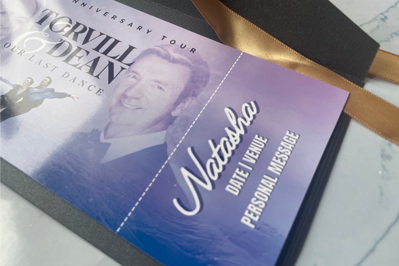 Personalised Torvill & Dean 50th Anniversary Tour Ticket Our Last Dance Celebration Printed Ticket Dancing on Ice Mother's Day Mum image 5