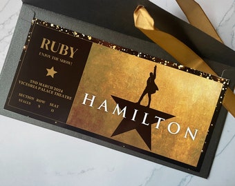 Hamilton Tickets | Personalised | Tour | Show | Valentine's Day | Gift | Musical | Printed Tickets | Alexander Hamilton | Lin-Manuel Miranda