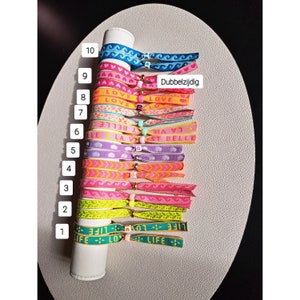 Lint armbandjes Ibiza style festival armbandjes afbeelding 3