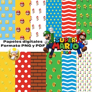 Digitale Papiere von Super Mario Bros, digitale Papiere von Super Mario Bros, Zip-Datei