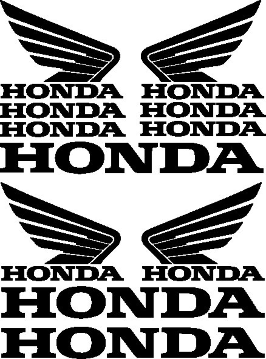 HONDA Belly Pan / Fairing / Tank Vinyl Decal Stickers - Etsy
