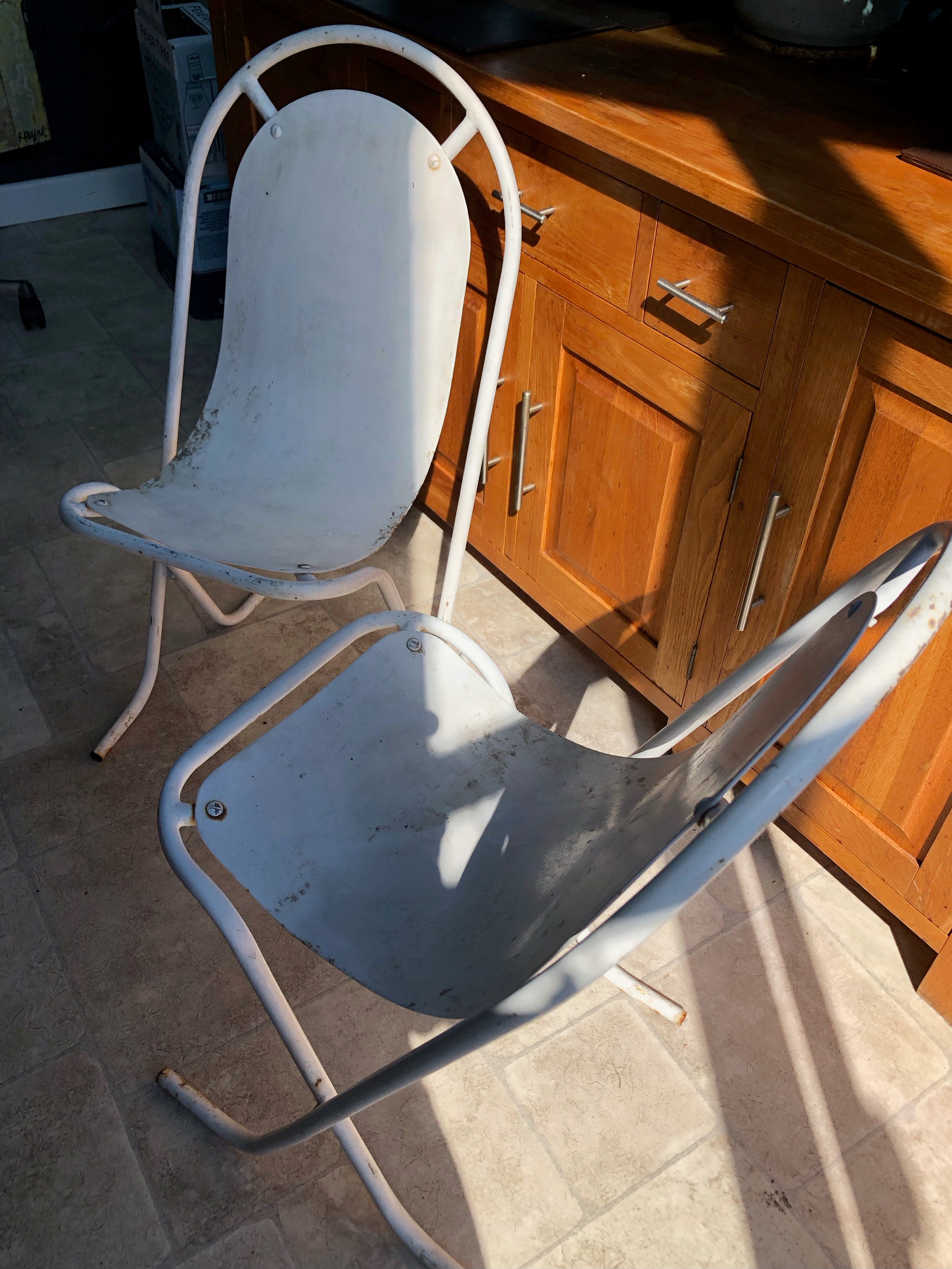 2 X Antique French Bistro Cafe Chairs Etsy UK