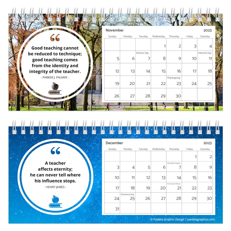 Inspiring Quotes for Teachers Desk Calendar Etsy