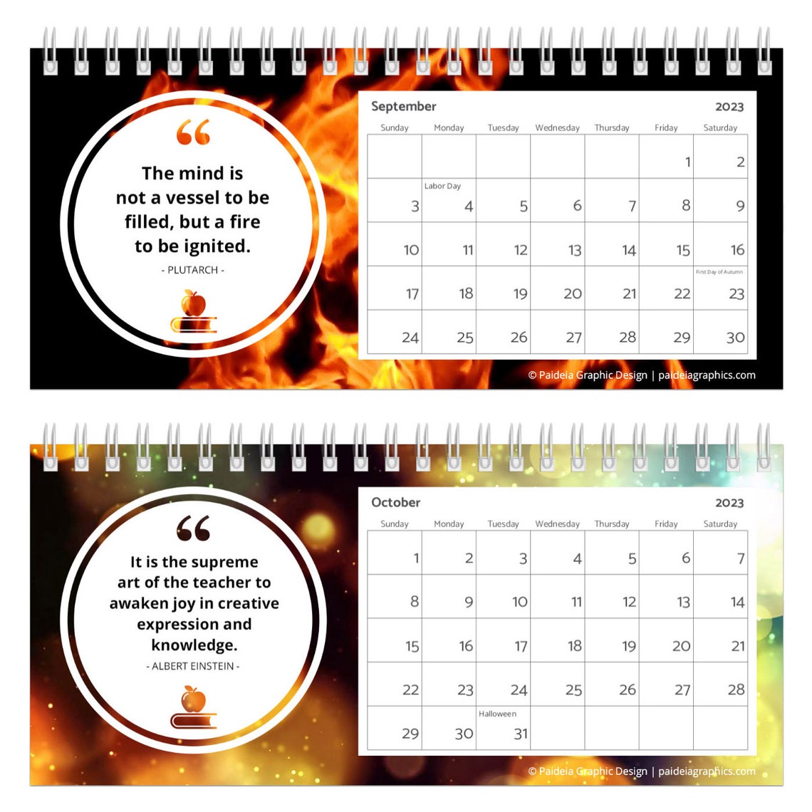 Inspiring Quotes for Teachers Desk Calendar Etsy