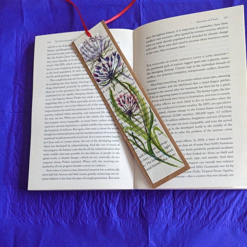 Complex Bookmarks Literary Bookmark Hand-painted Watercolour - Etsy