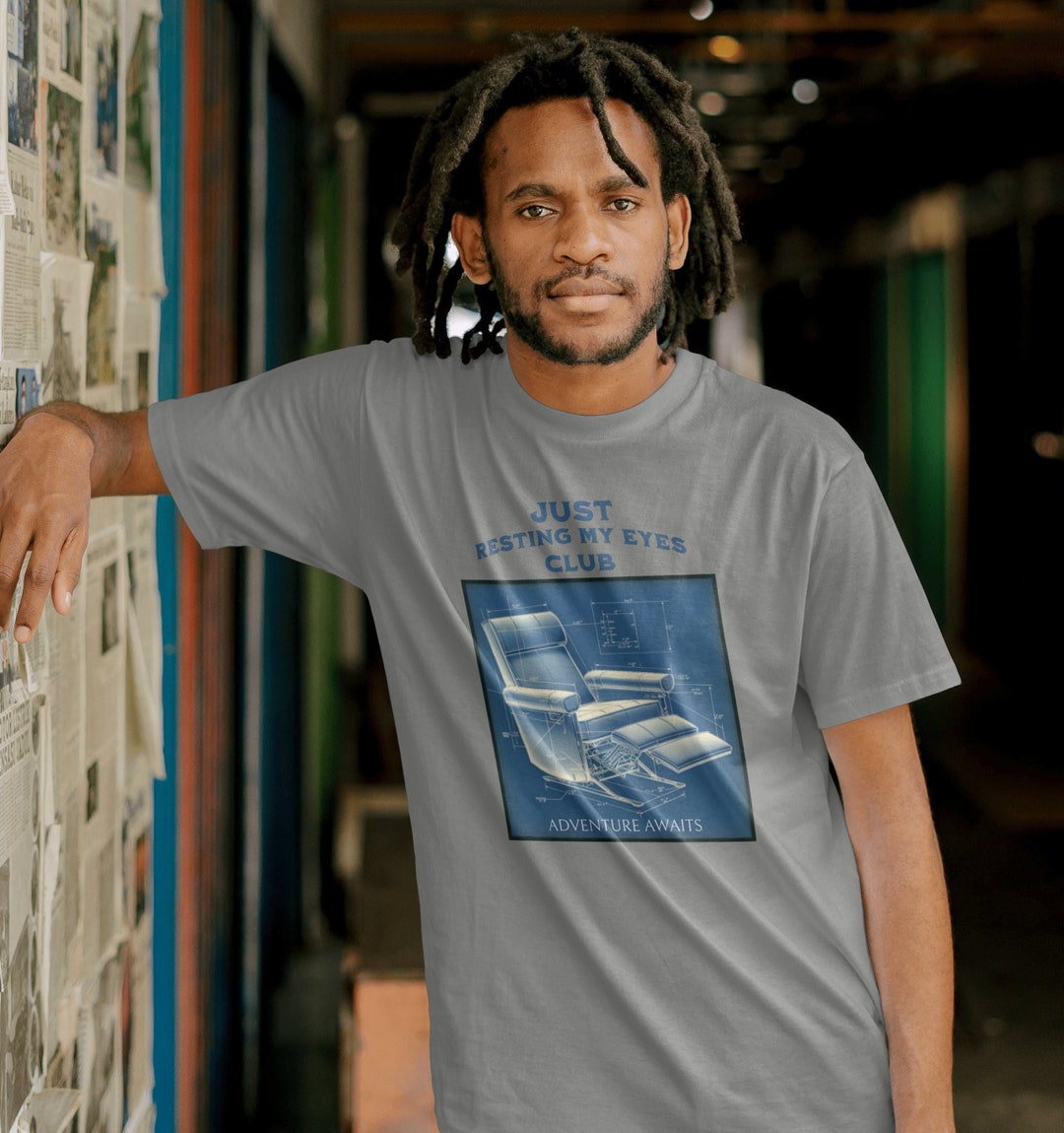 Fun Recliner Blueprint Tshirt Just Resting My Eyes Club Etsy
