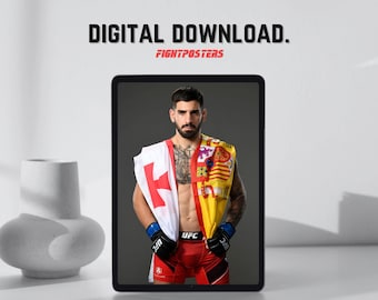 Ilia Topuria Poster UFC Wall Art Frame MMA | Digital Print