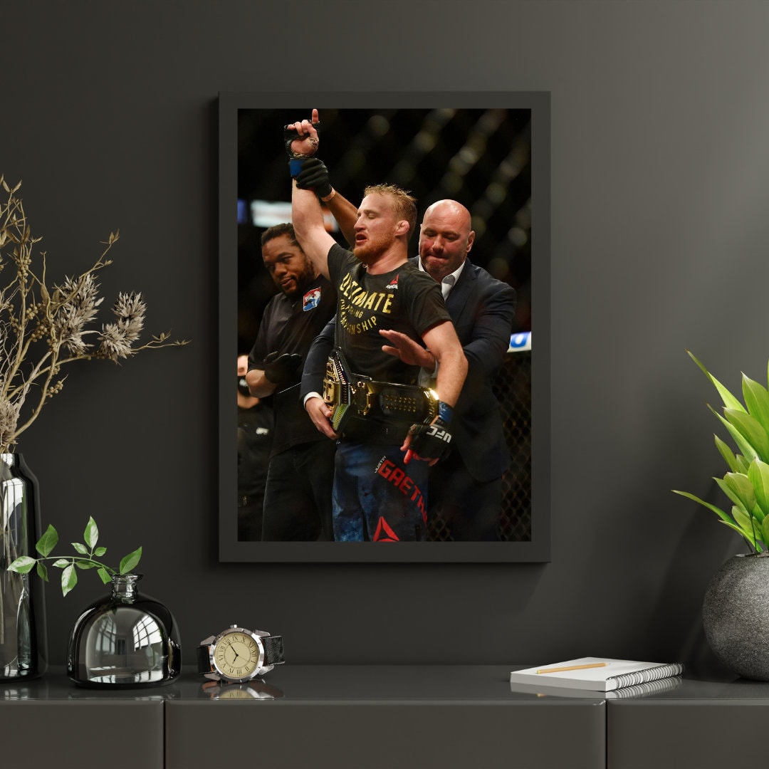 Justin Gaethje Poster Wall Art Frame Canvas Metal Print Museum-grade