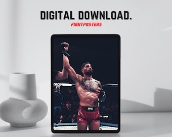Ilia Topuria Poster UFC Wall Art Frame MMA | Digital Print