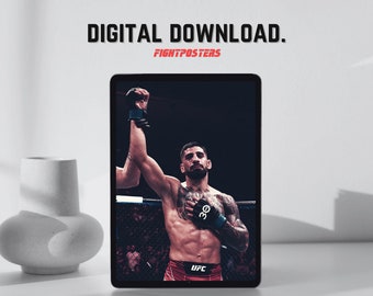 Ilia Topuria Poster UFC Wall Art Frame MMA | Digital Print