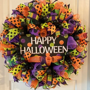 Halloween deco mesh wreath