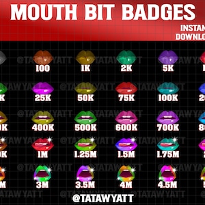 Bits Badges Twitch Lips