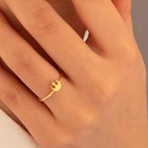 14K Gold Star Wars Rebel Alliance Ring * Star Wars Cosplay Ring * 14K Gold Rebel Alliance Symbol Ring * Gift for Star Wars Lovers