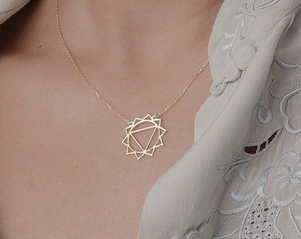 Solar Plexus Chakra Necklace, Valentine Gift, Spiritual Healing Necklace, Manipura Necklace, Metaphysical Energy Center Necklace - U108