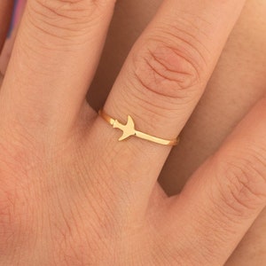 Airplane Ring, Valentine Gift, Aviation Jewelry, Gift for Stewardess,  Travel Ring, Handmade Jewelry, Gift for Her, Summer Jewelry - 004