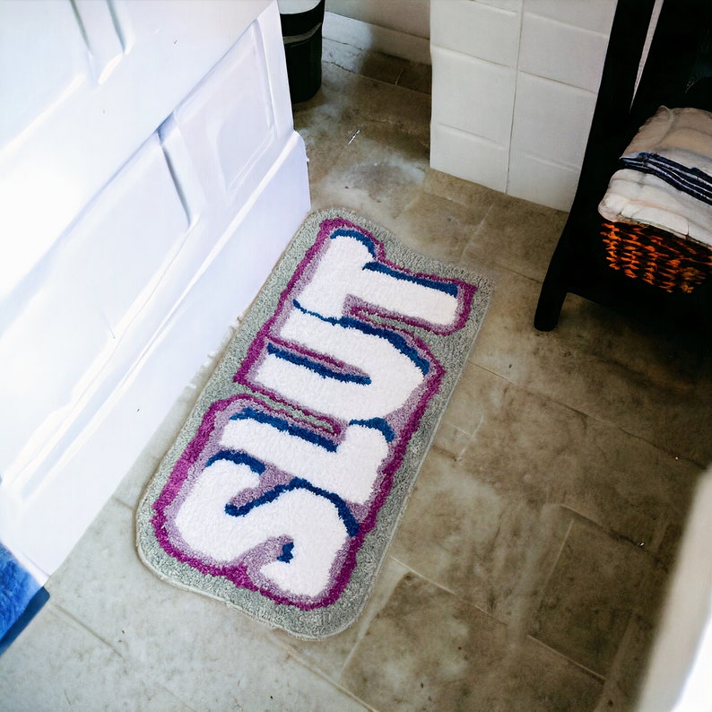 Funky Funny Bathroom Mat Unique Design Antislip Aborbent Bath Mat