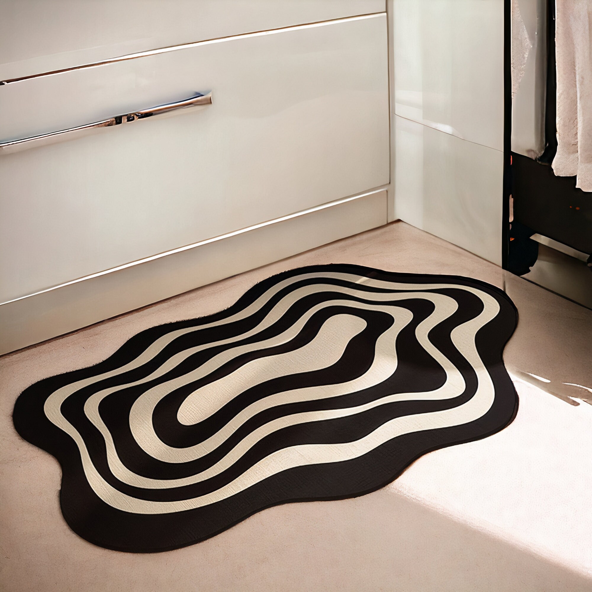 Quirky Bathroom Mat Funky Design Anti Slip Quick Dry Bathroom Carpet Absorbent Shower Unique ...