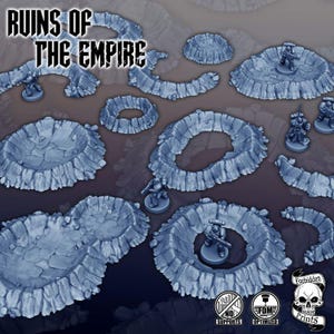 Ruin Crater 3D Battle Terrain for War Games & Tabletop Gaming - Realistic Scenery Pieces, Scenic Base Accessories
