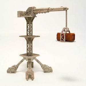 3D Printed Sci-Fi Gothic Crane - Tabletop Wargaming Terrain Model - Perfect for RPG & Miniatures Game Scenery