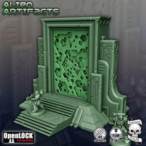 Space Skeleton Portal 3D Printed Terrain for wargaming- Warp Gate - Tabletop Gaming & Dioramas, Sci-Fi Decor, Custom Terrain Piece