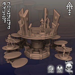 Space Elf Terrain - Tower - RPG and Wargame 3d Printed Tabletop Terrain / Licensed Printer