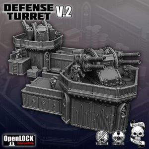 Grimdark Defense Cannons - Tabletop Game Miniatures, Wargame Accessories, Custom Builds