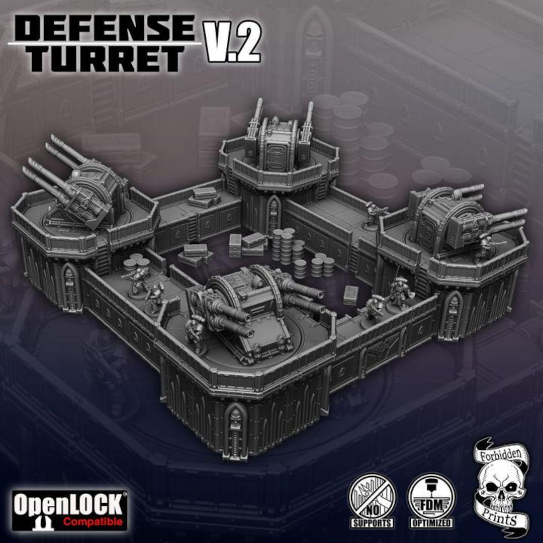 Grimdark Terrain Outpost: Wargame Scenery, RPG Tabletop - Etsy