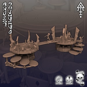 Eldar Terrain - SetB - RPG and Wargame 3d Printed Tabletop Terrain / Licensed Printer