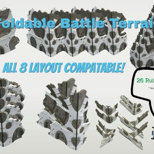 Foldable Space Elf War Game Terrain - Multi-Colored - Designed by Tinker Junkie