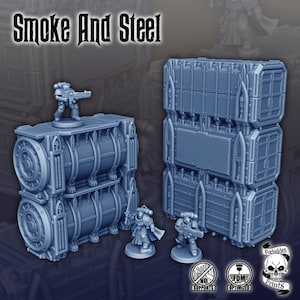 Unique 3D Printed Gothic Container Set B - Terrain for Wargaming Enthusiasts