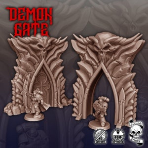 Demon Wargame 3D Printed Sci-Fi Scatter Terrain - Demon Gate Miniature Tabletop