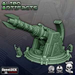 Xenos Alien Wargame Terrain - Large Laser - 3D Printed Sci-Fi Miniature Tabletop Terrain