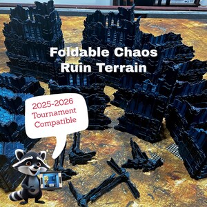 Foldable Chaos War game Terrain - Multi-Colored  - Designed by Tinker Junkie