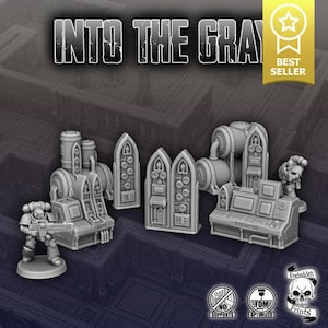 Grimdark Wargame Terrain - Scatter Terrain - 3D Printed Sci-Fi Miniature Tabletop Terrain