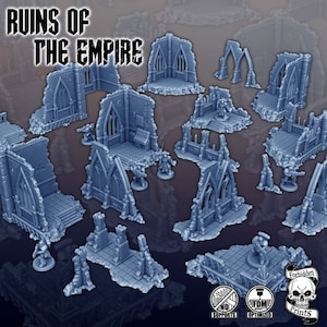 3D Printed Grimdark Scatter Terrain - Perfect for Wargaming Tabletop Miniatures
