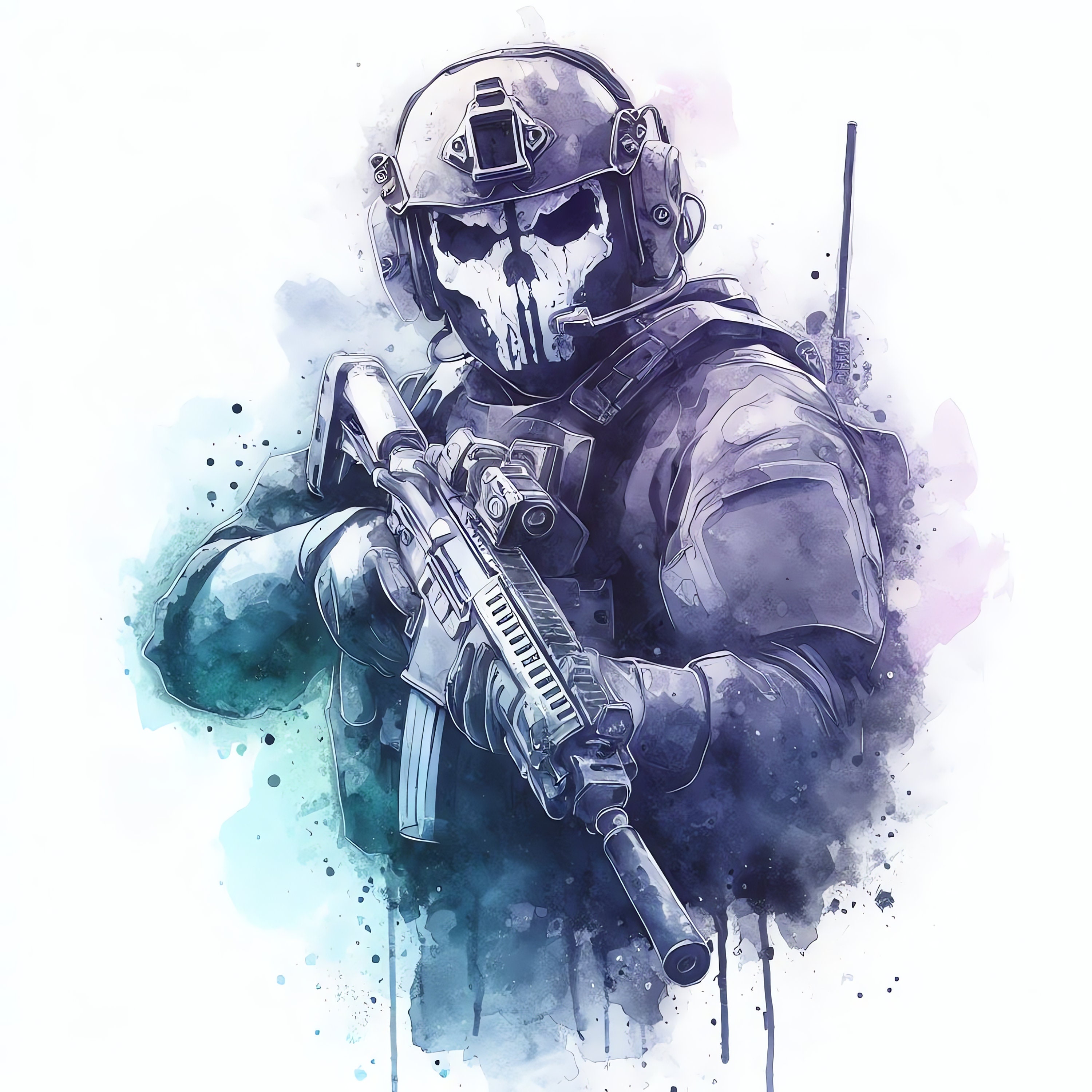 CoD MW Ghost, call of duty, fps, guns, modern warfare, shooter, simon  riley, HD phone wallpaper