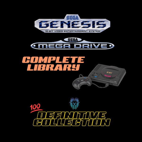 SEGA Genesis Megadrive Complete Rom Collection inc. Cover Art & Manuals