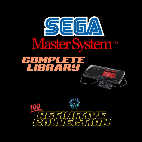 SEGA Master System Complete Rom Collection inc. Cover Art & Manuals